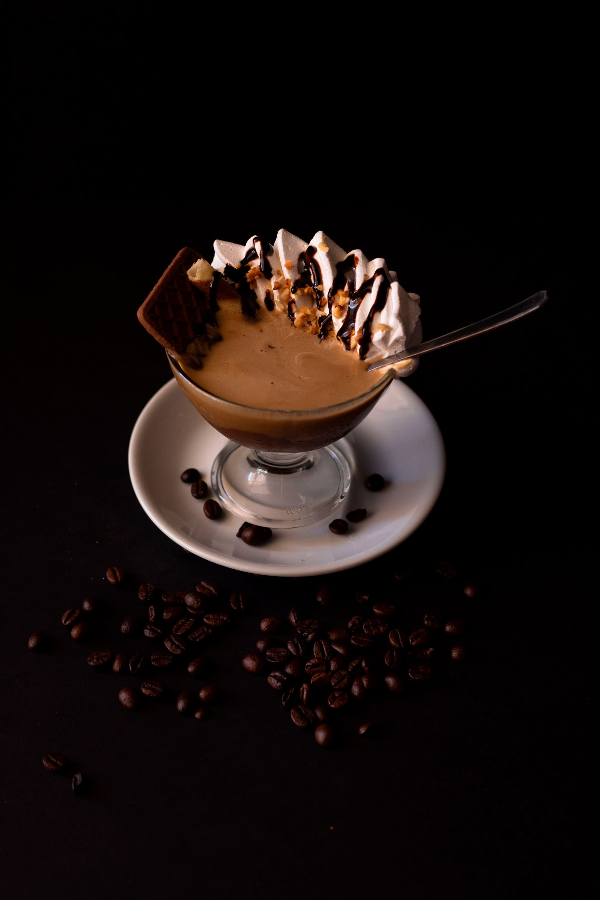 Crema caffe con panna e cialda